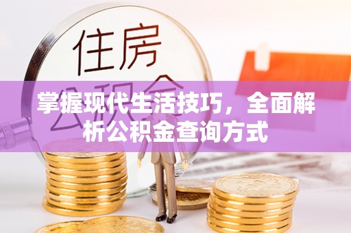 嘉荫掌握现代生活技巧，全面解析公积金查询方式