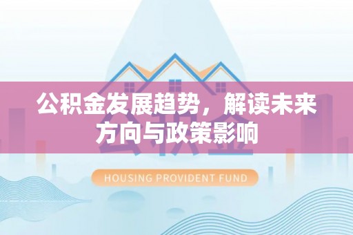 嘉荫公积金发展趋势，解读未来方向与政策影响