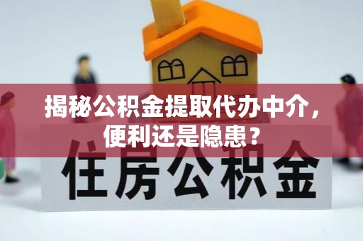 嘉荫揭秘公积金提取代办中介，便利还是隐患？