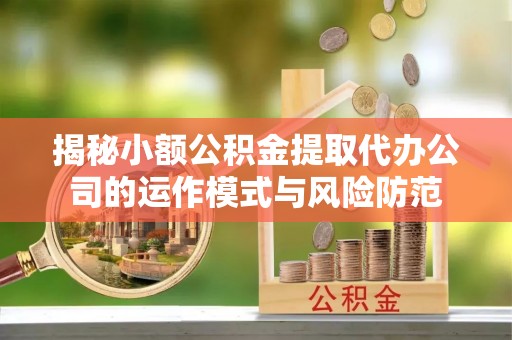 嘉荫揭秘小额公积金提取代办公司的运作模式与风险防范