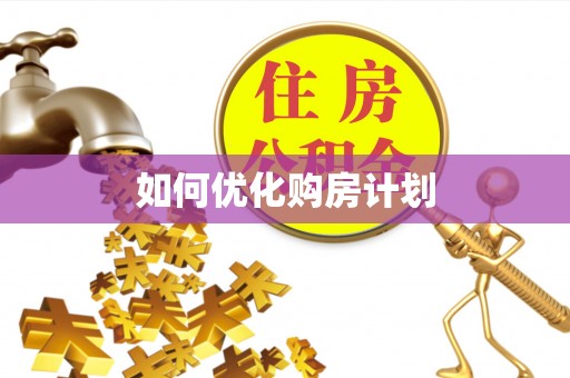 嘉荫如何优化购房计划