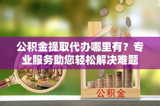 嘉荫公积金提取代办哪里有？专业服务助您轻松解决难题
