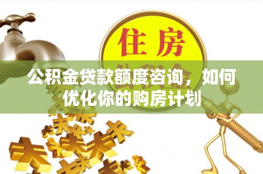 嘉荫公积金贷款额度咨询，如何优化你的购房计划