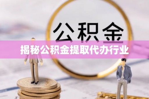 嘉荫揭秘公积金提取代办行业