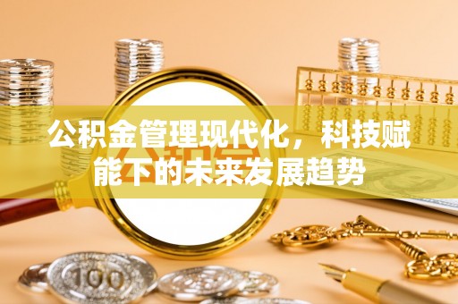嘉荫公积金管理现代化，科技赋能下的未来发展趋势