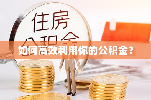 嘉荫如何高效利用你的公积金？